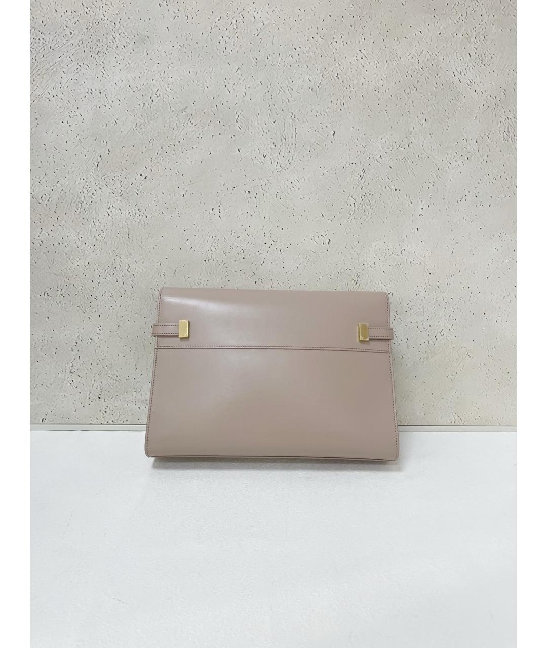 SAINT LAURENT Розовая кожаная сумка через плечо, фото 2