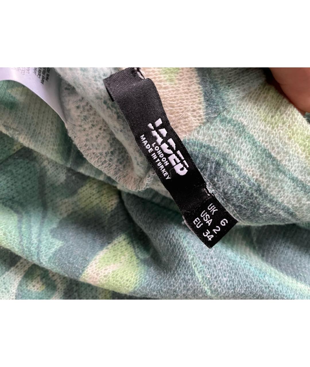 JADED LONDON Зеленые полиэстеровые прямые брюки, фото 5