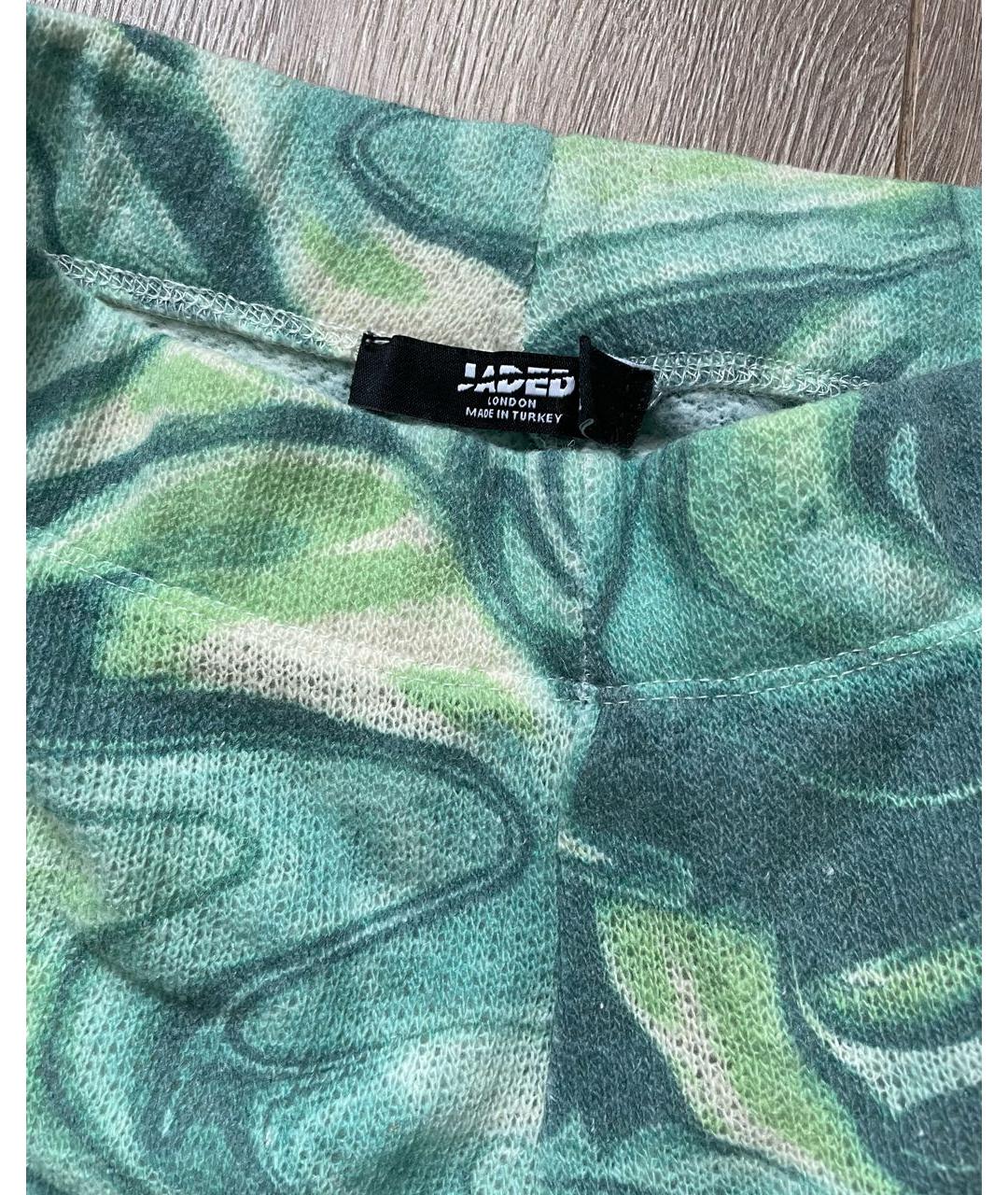 JADED LONDON Зеленые полиэстеровые прямые брюки, фото 3