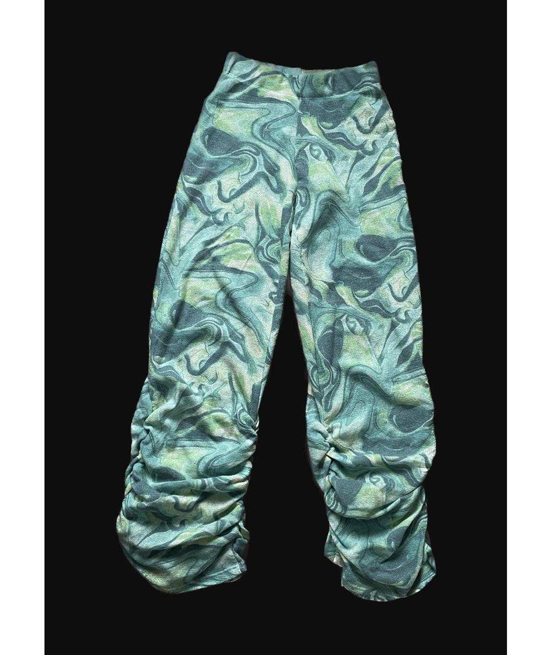 JADED LONDON Зеленые полиэстеровые прямые брюки, фото 8