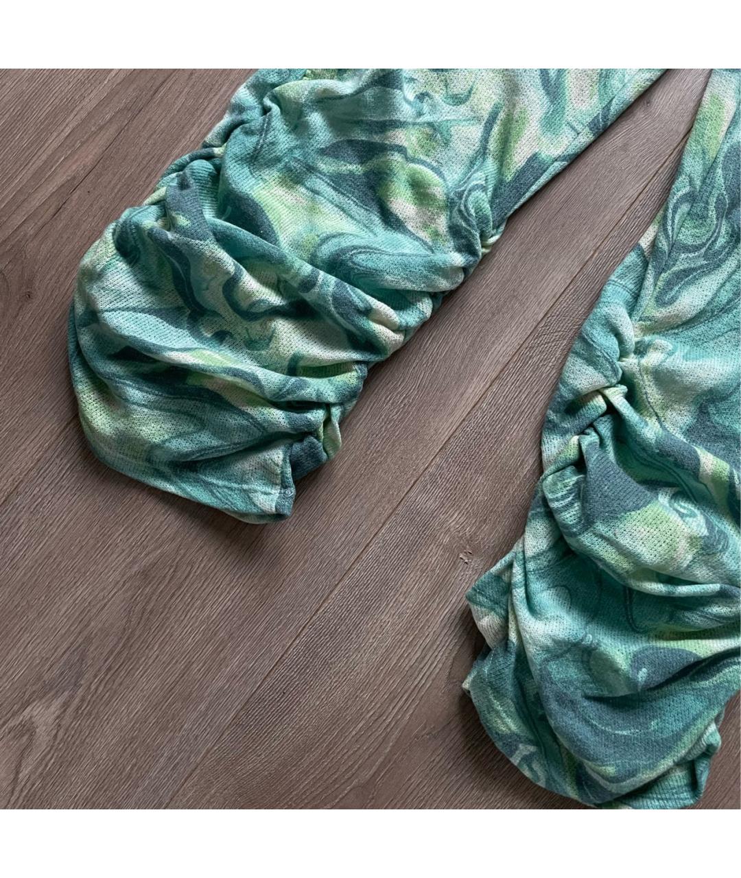 JADED LONDON Зеленые полиэстеровые прямые брюки, фото 2