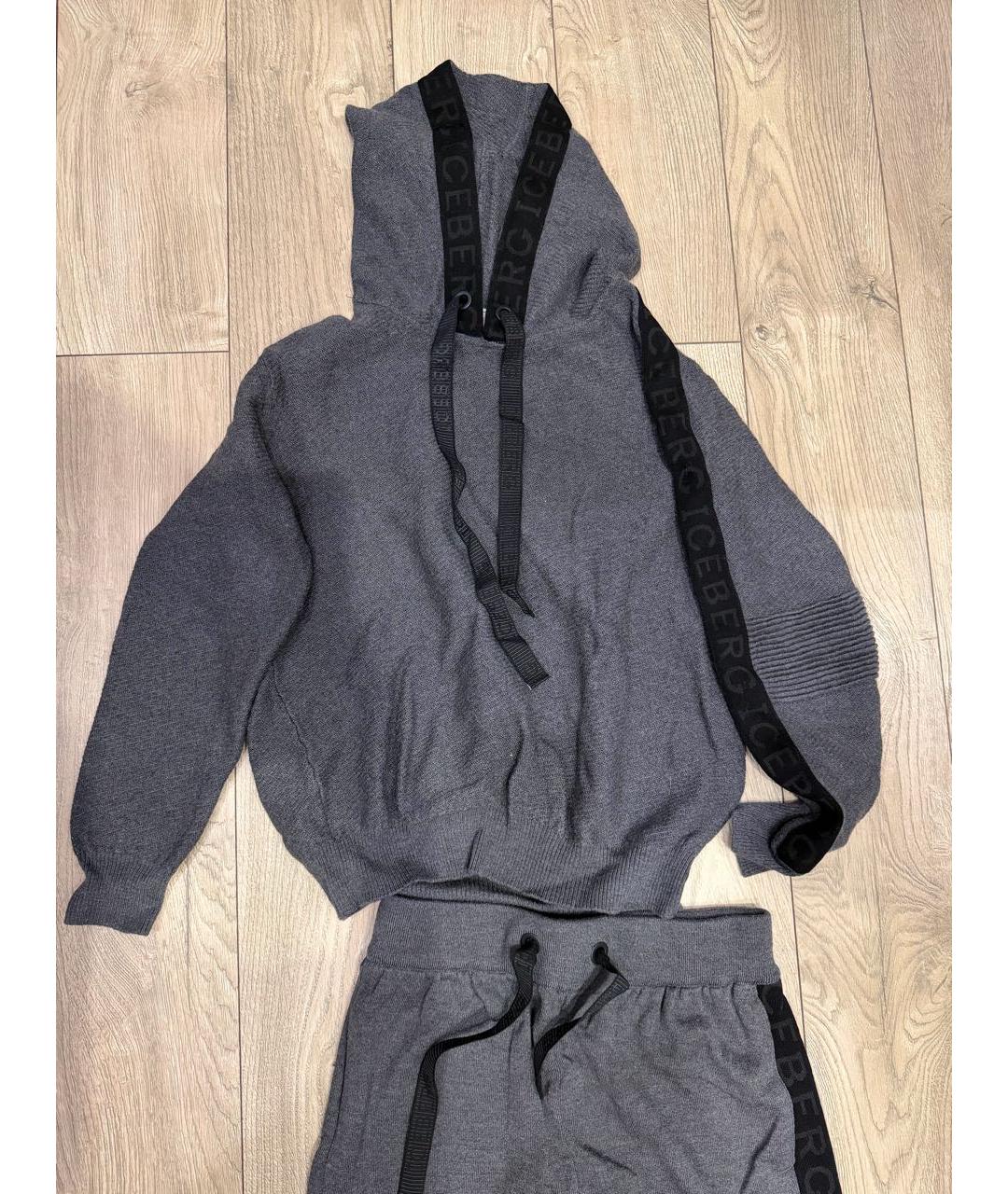 ICEBERG Антрацитовый шерстяной спортивный костюм, фото 3