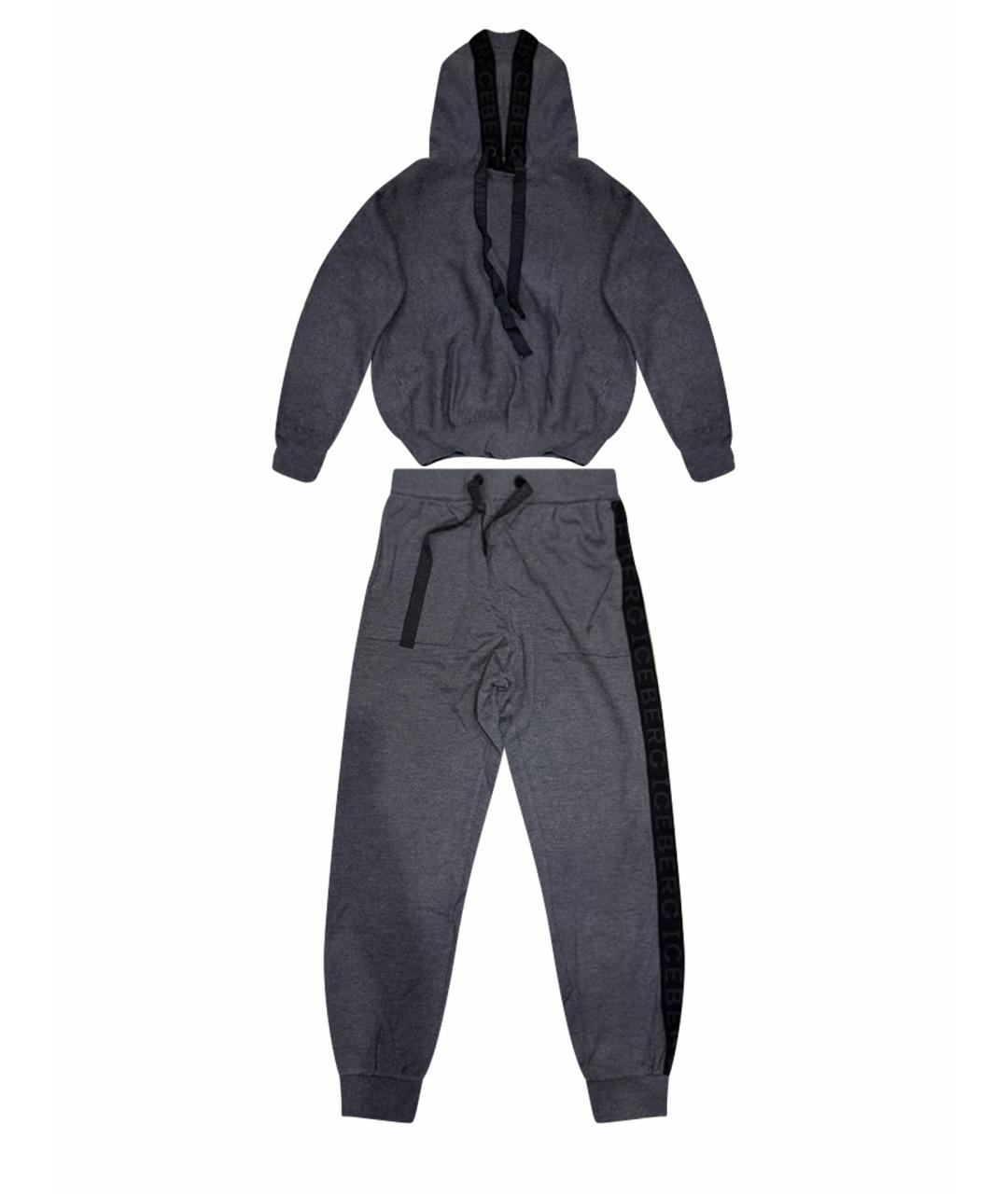 ICEBERG Антрацитовый шерстяной спортивный костюм, фото 1