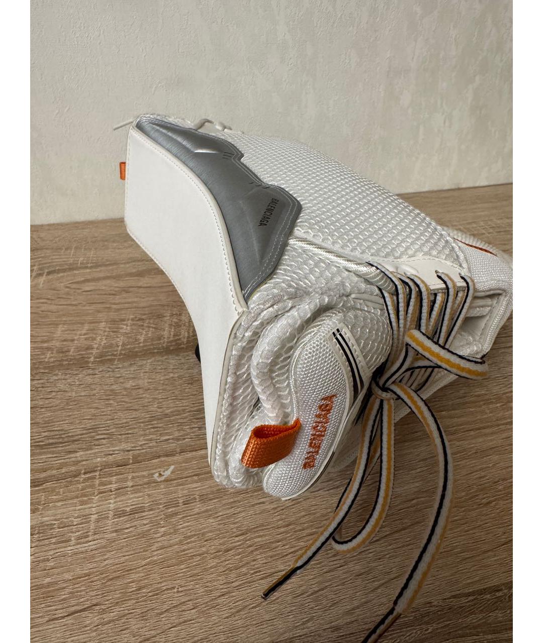 BALENCIAGA Белая кожаная сумка с короткими ручками, фото 5