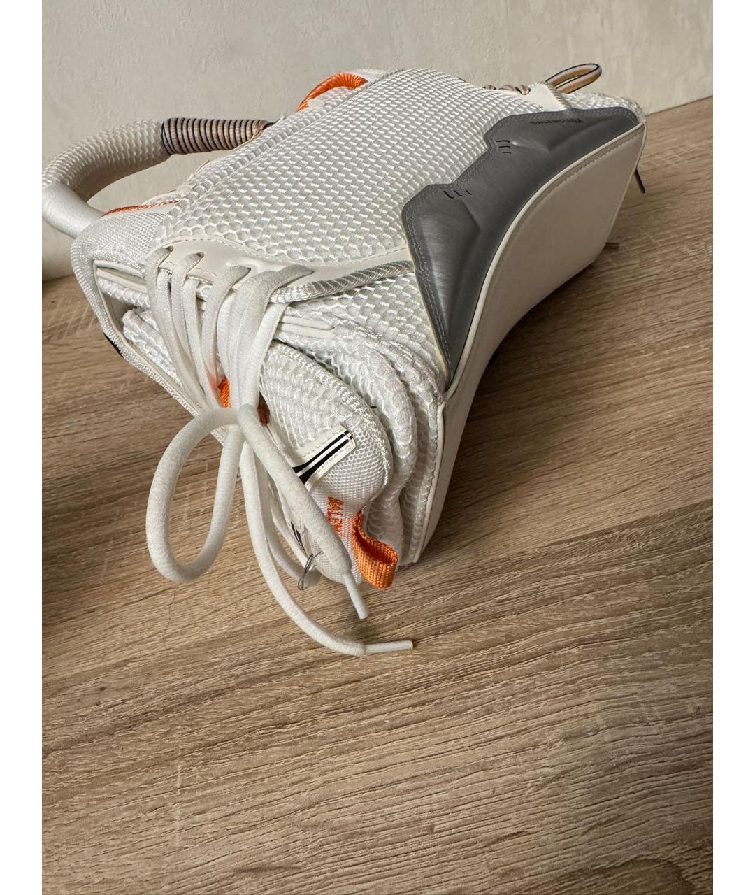 BALENCIAGA Белая кожаная сумка с короткими ручками, фото 6