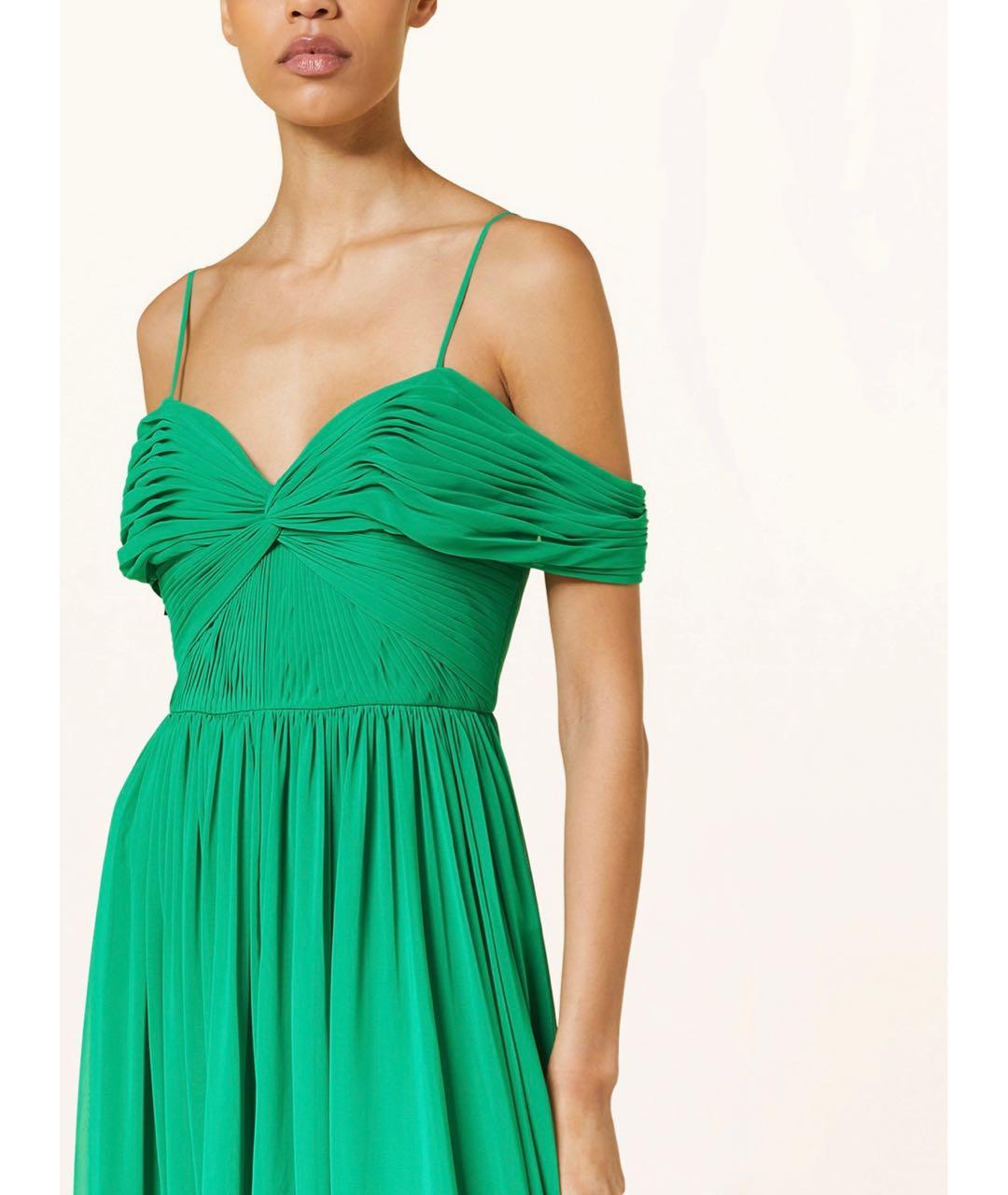 VERA WANG Зеленые шифоновое вечернее платье, фото 2