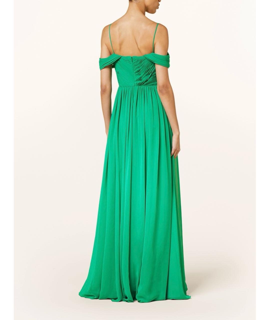 VERA WANG Зеленые шифоновое вечернее платье, фото 3