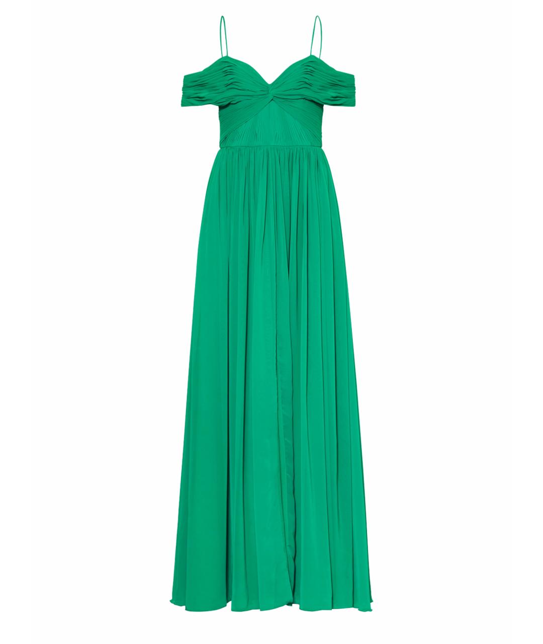 VERA WANG Зеленые шифоновое вечернее платье, фото 1