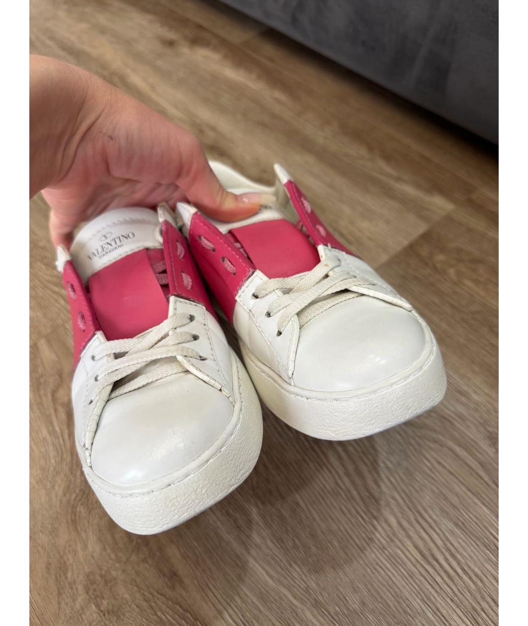 VALENTINO Белые кожаные кроссовки, фото 2
