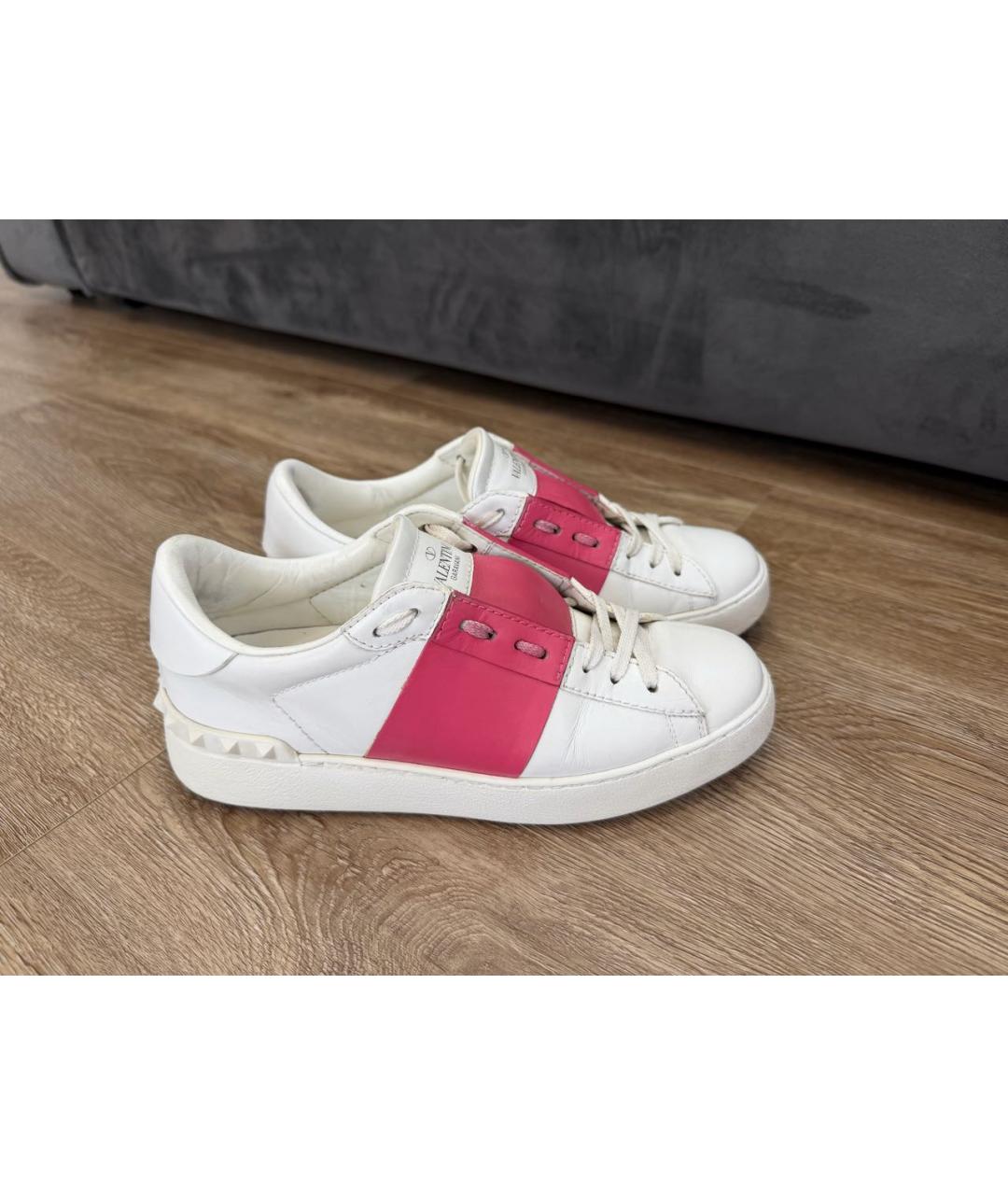VALENTINO Белые кожаные кроссовки, фото 5