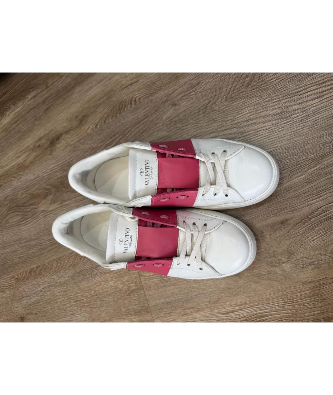 VALENTINO Белые кожаные кроссовки, фото 3