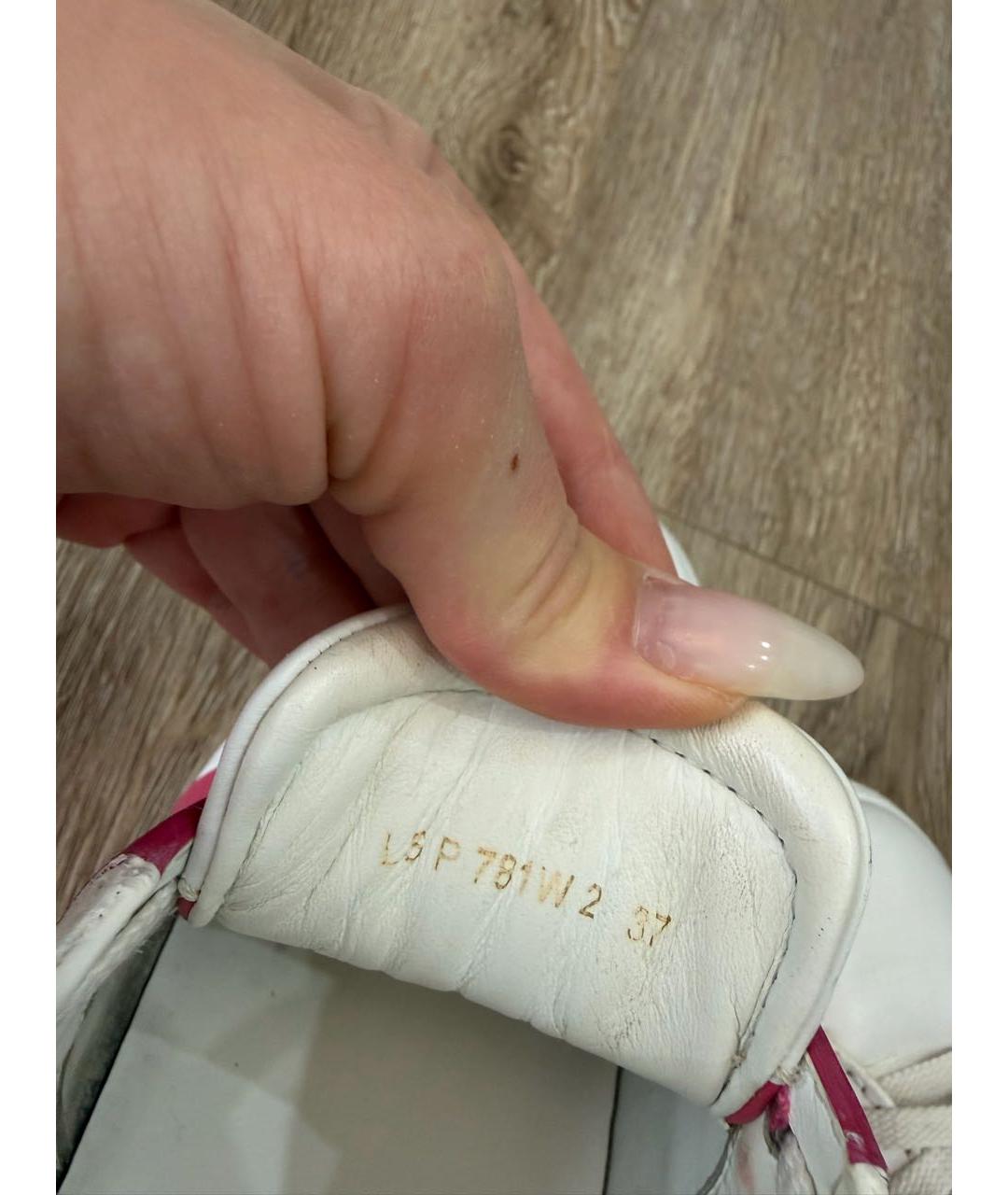 VALENTINO Белые кожаные кроссовки, фото 6