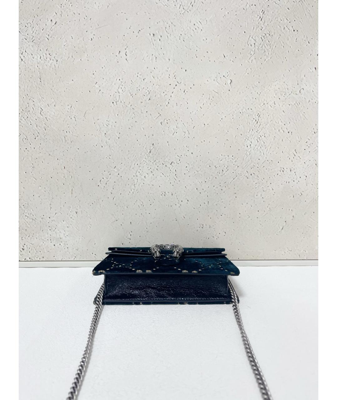 GUCCI Зеленая бархатная сумка через плечо, фото 5