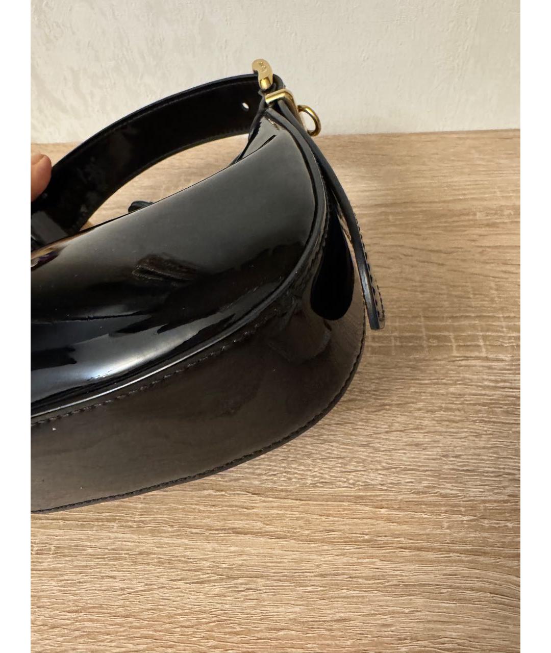 MIU MIU Черная сумка с короткими ручками из лакированной кожи, фото 6