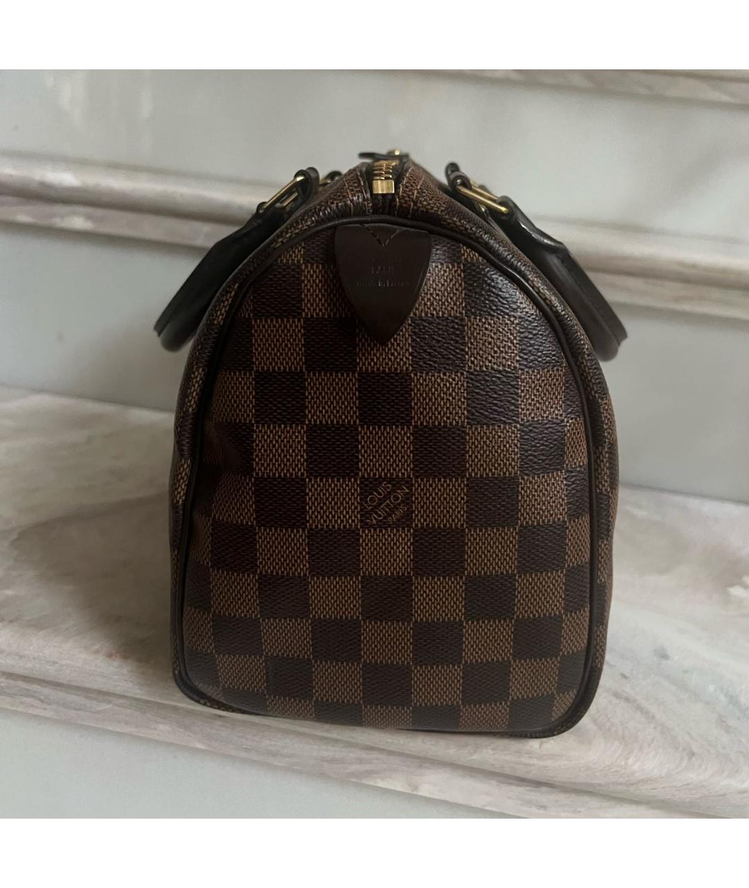 LOUIS VUITTON Коричневая сумка с короткими ручками, фото 3