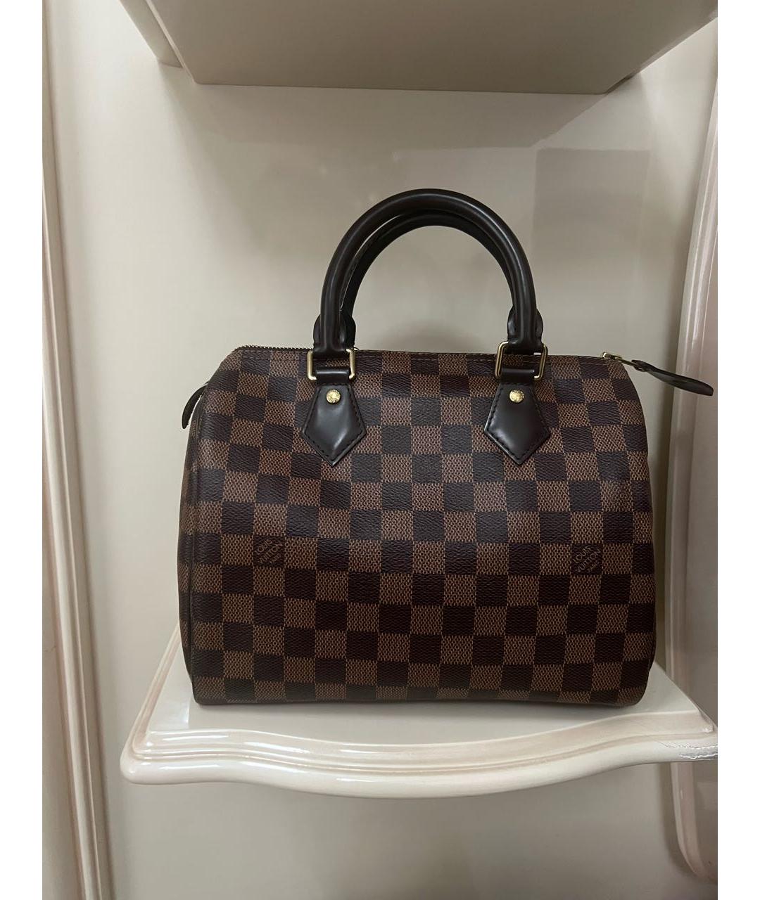 LOUIS VUITTON Коричневая сумка с короткими ручками, фото 9