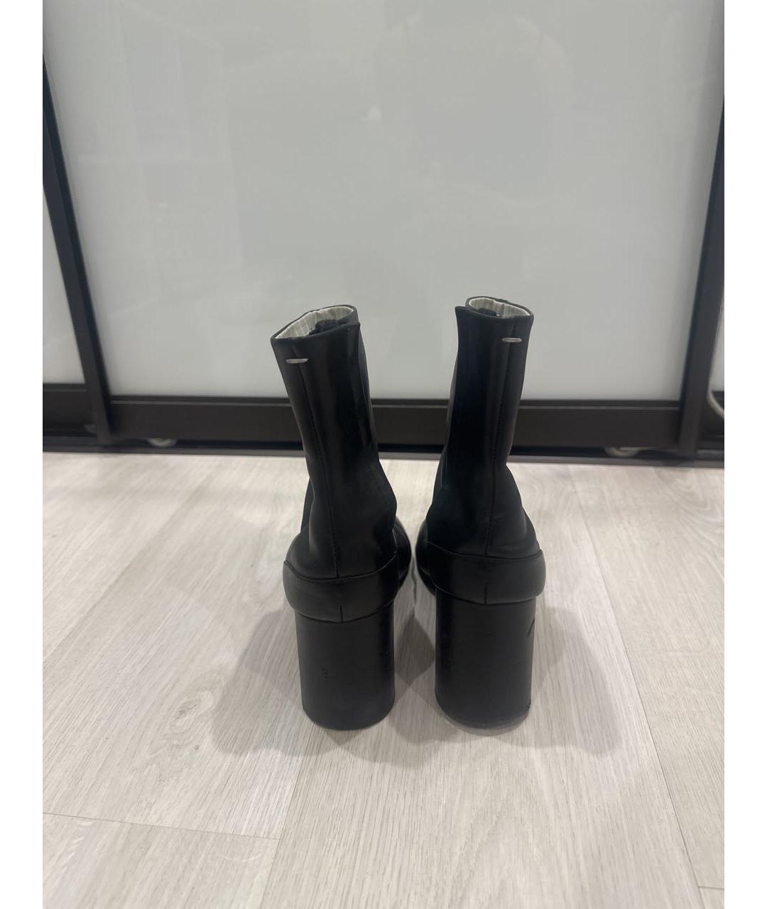 MAISON MARGIELA Черные кожаные ботильоны, фото 3