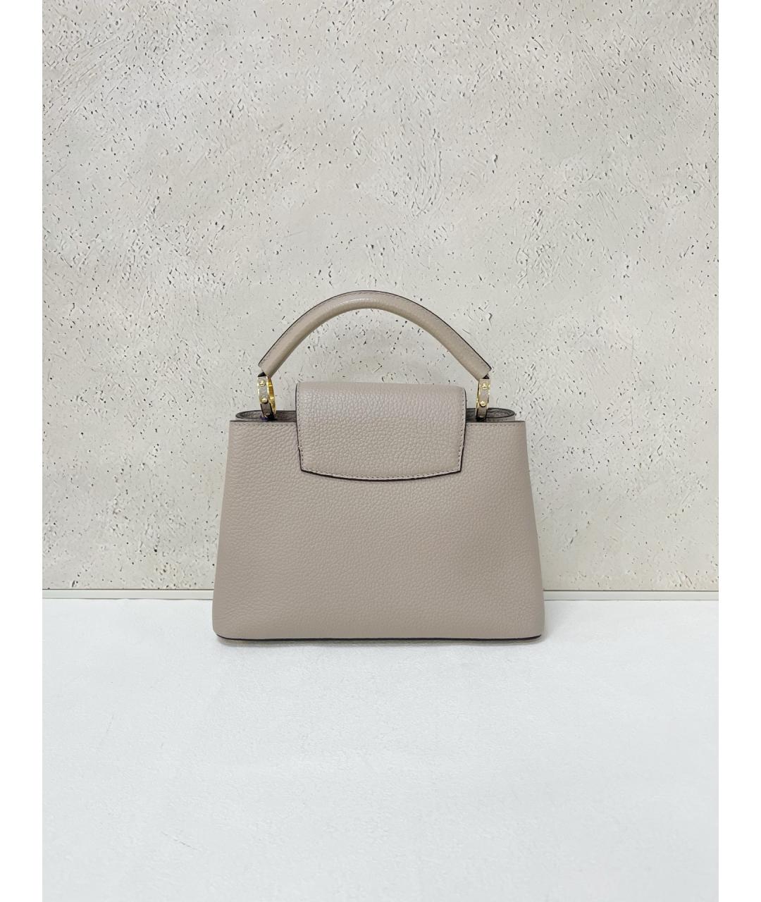 LOUIS VUITTON Серая кожаная сумка через плечо, фото 2