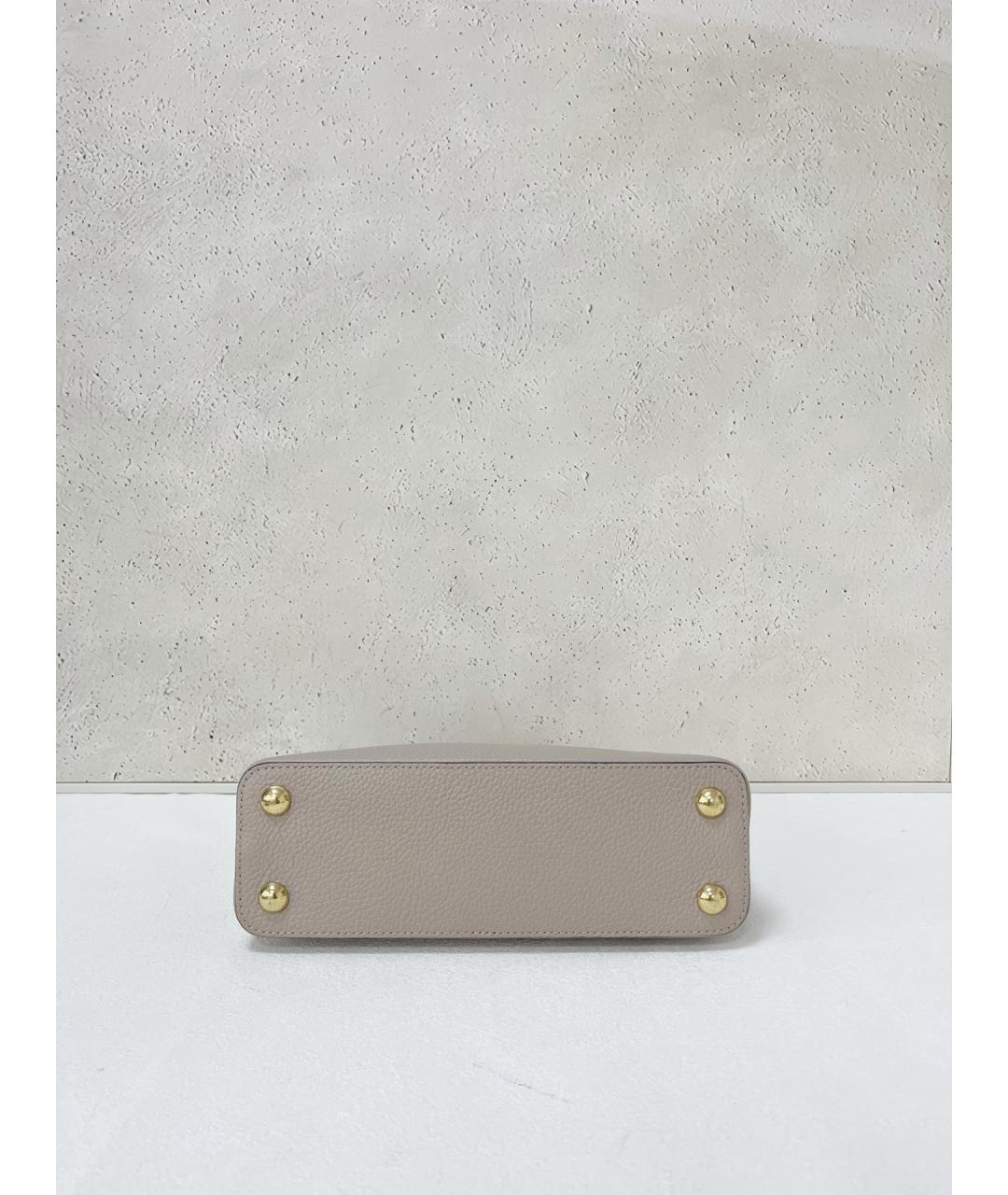 LOUIS VUITTON Серая кожаная сумка через плечо, фото 5