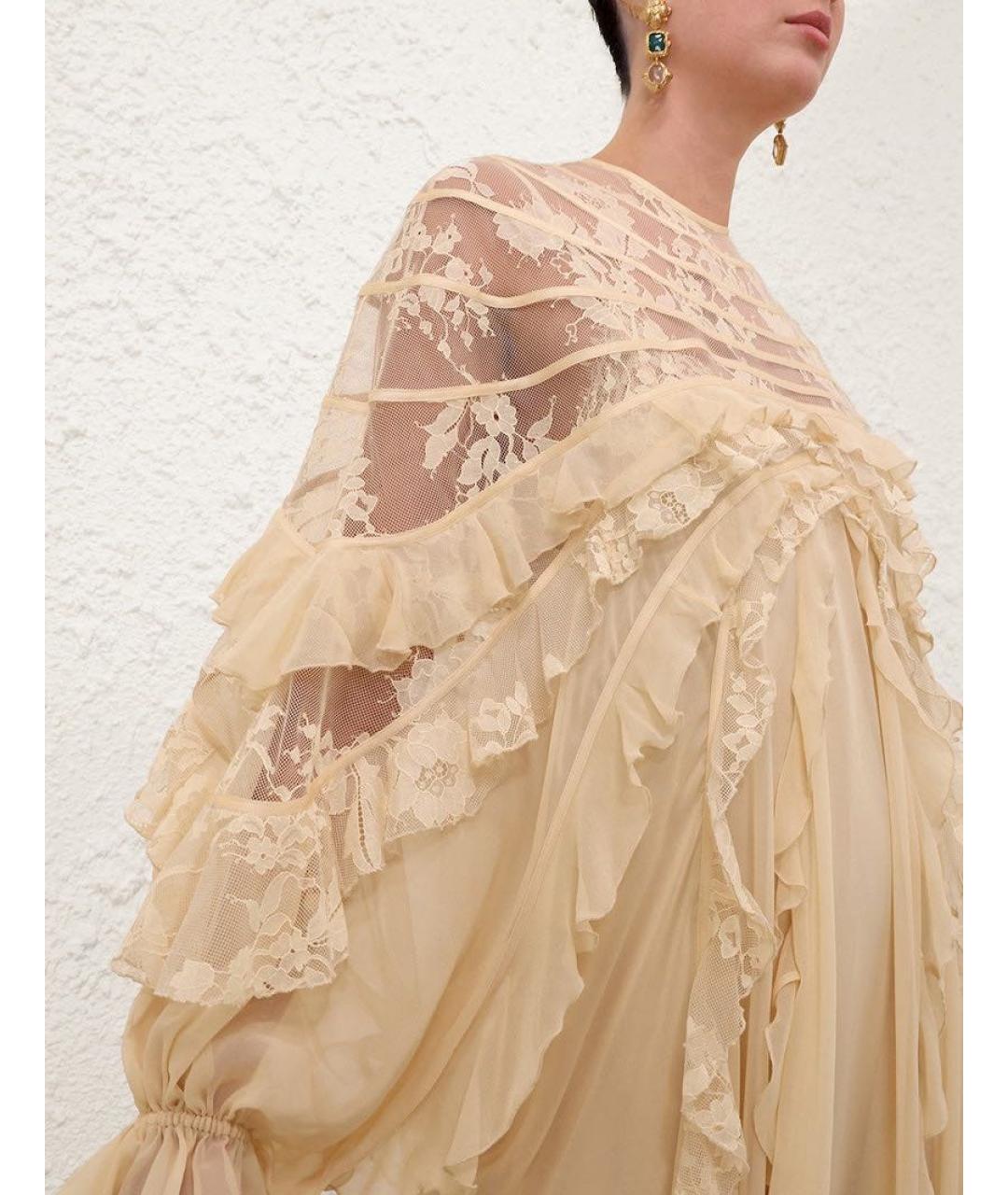 ZIMMERMANN Бежевое вечернее платье, фото 3