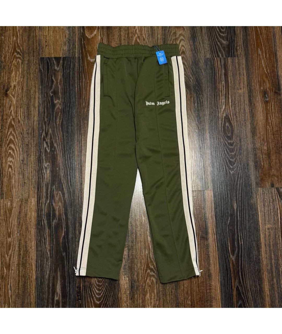 PALM ANGELS Хаки полиэстеровые повседневные брюки, фото 5