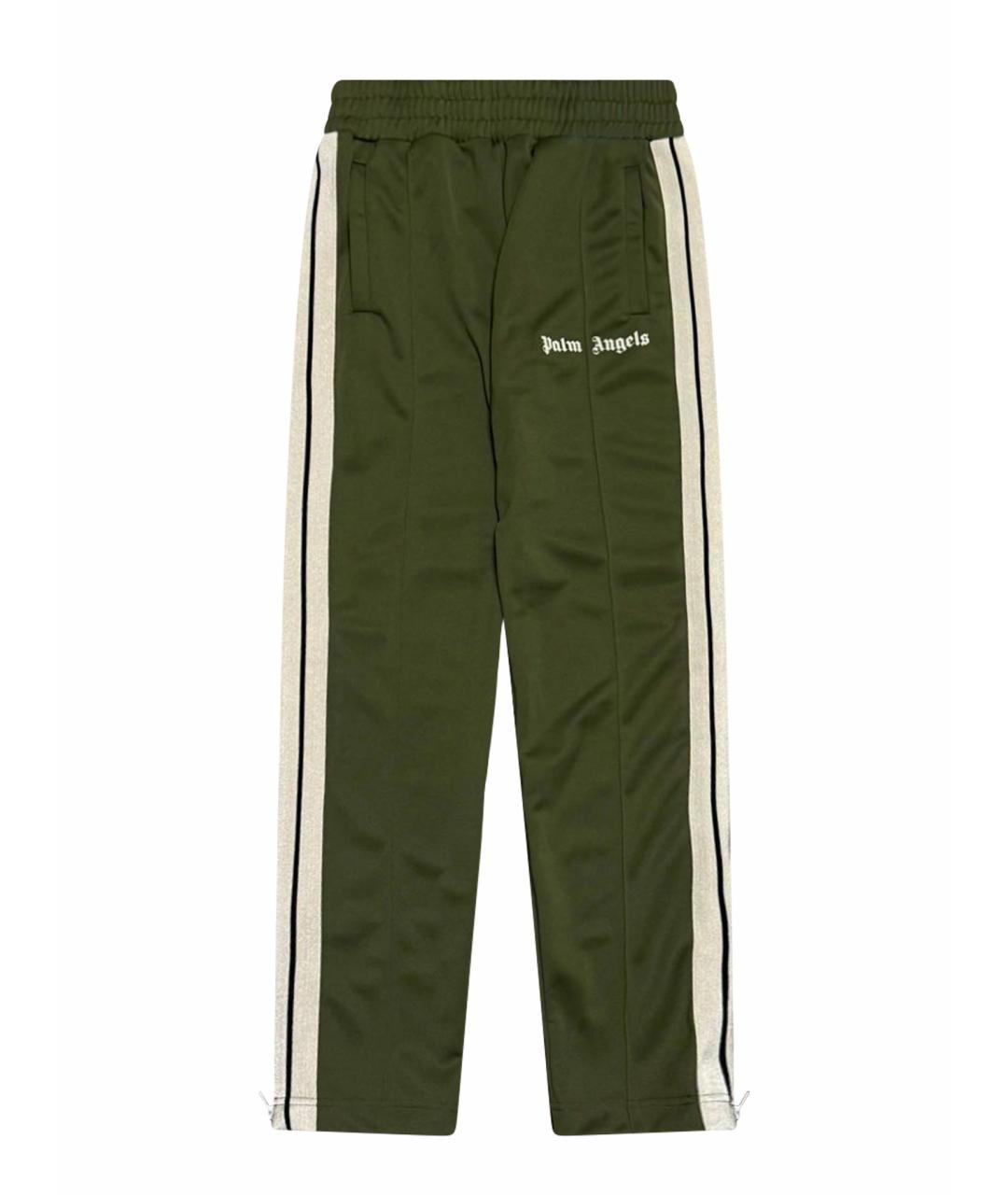 PALM ANGELS Хаки полиэстеровые повседневные брюки, фото 1
