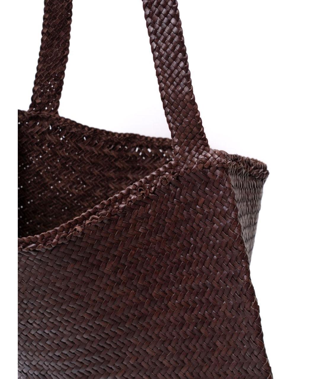 Dragon Diffusion Коричневая кожаная сумка через плечо, фото 4