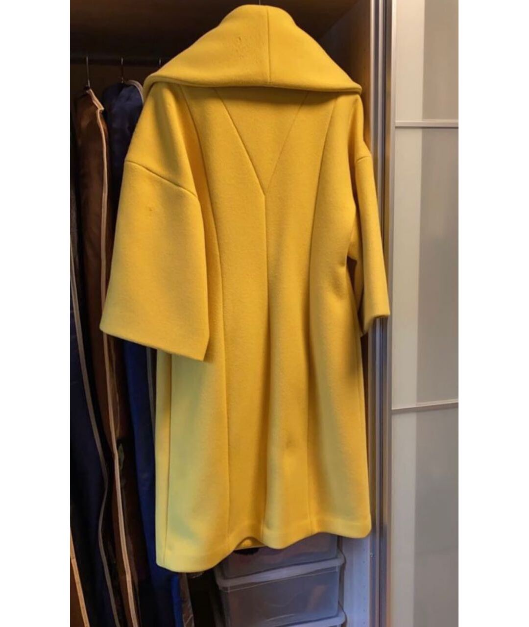 VERSACE COLLECTION Желтое шерстяное пальто, фото 2
