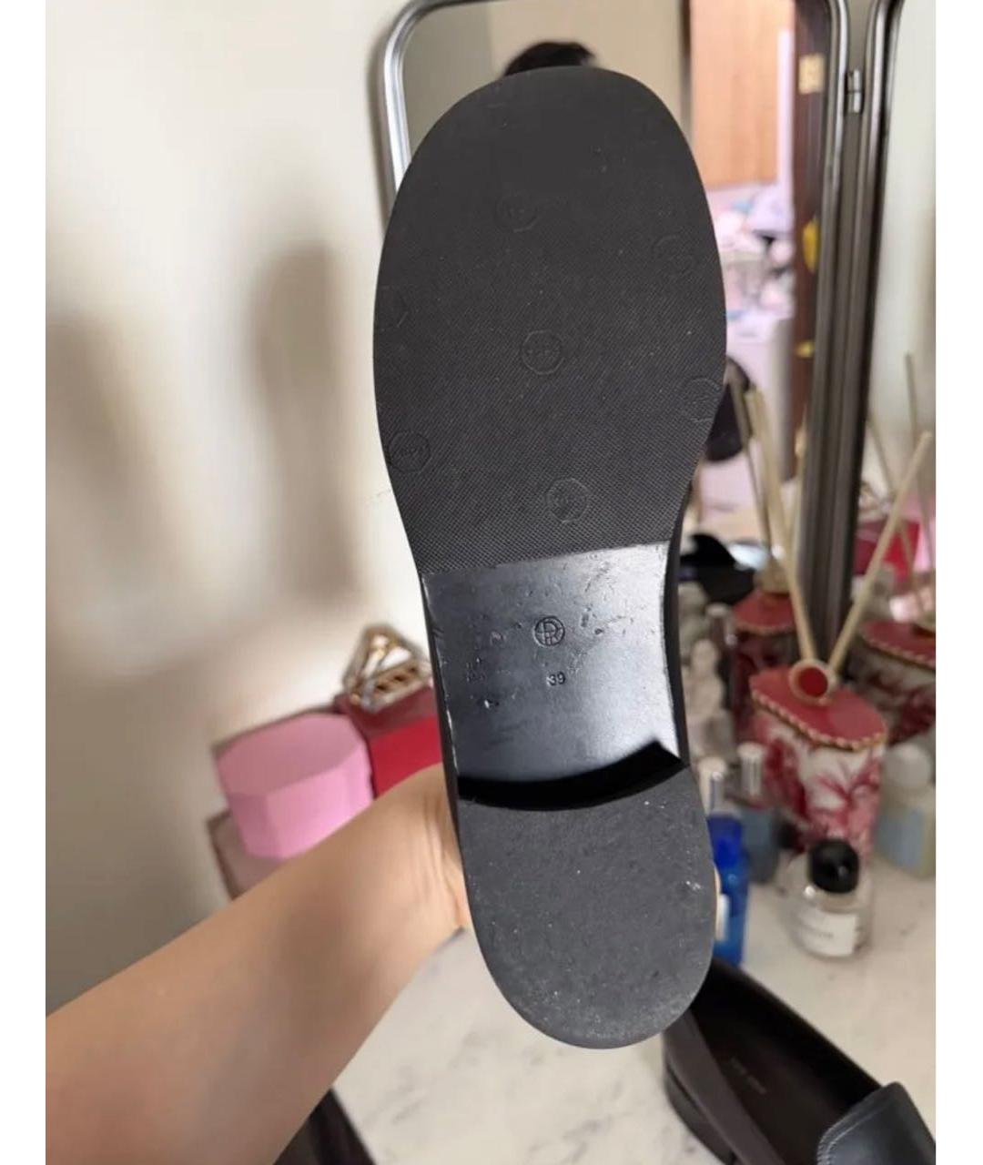 THE ROW Черные кожаные лоферы, фото 4