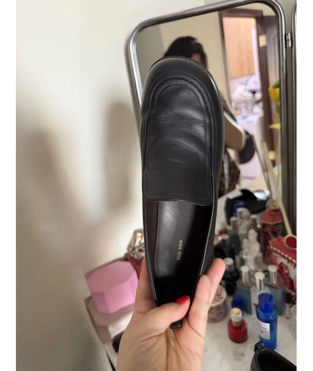 THE ROW Черные кожаные лоферы, фото 3