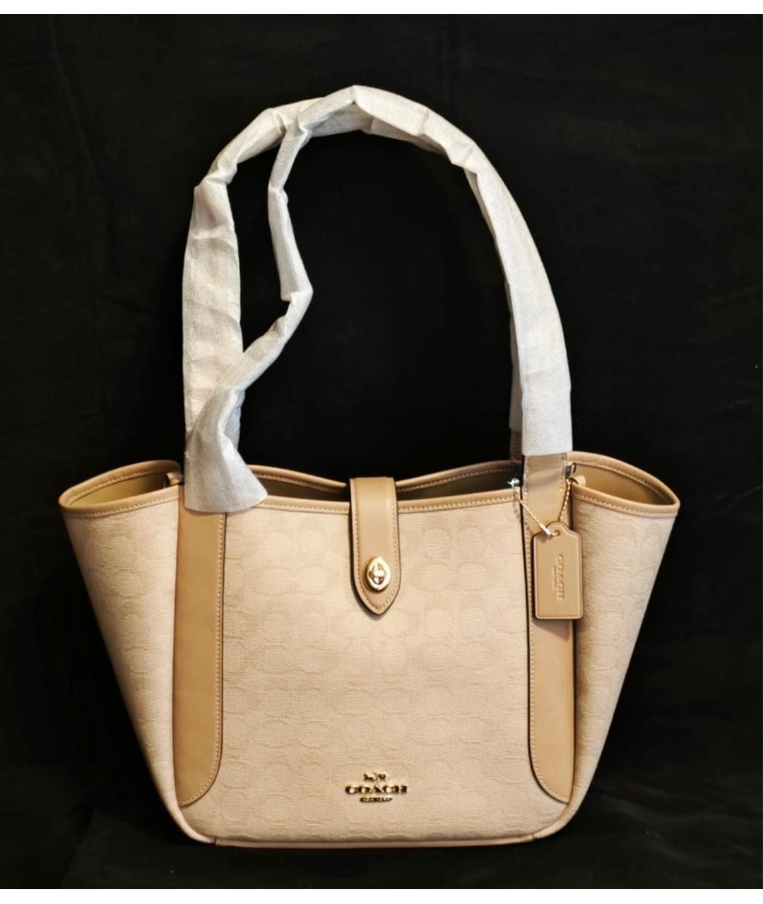 COACH Бежевая сумка тоут, фото 5