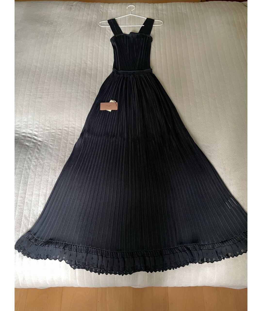 ALAIA Черное вискозное вечернее платье, фото 9