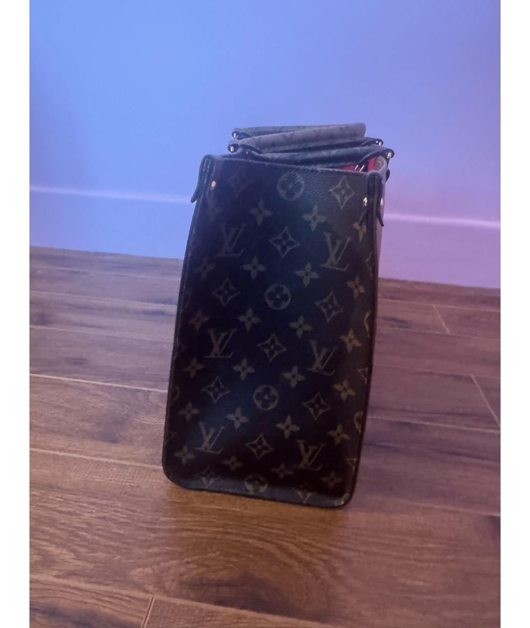 LOUIS VUITTON Коричневая кожаная сумка тоут, фото 2