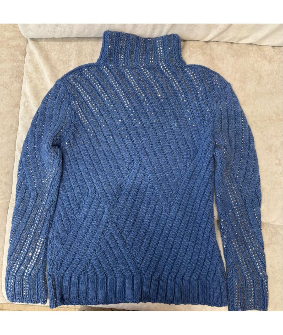 ERMANNO SCERVINO Синий джемпер / свитер, фото 2