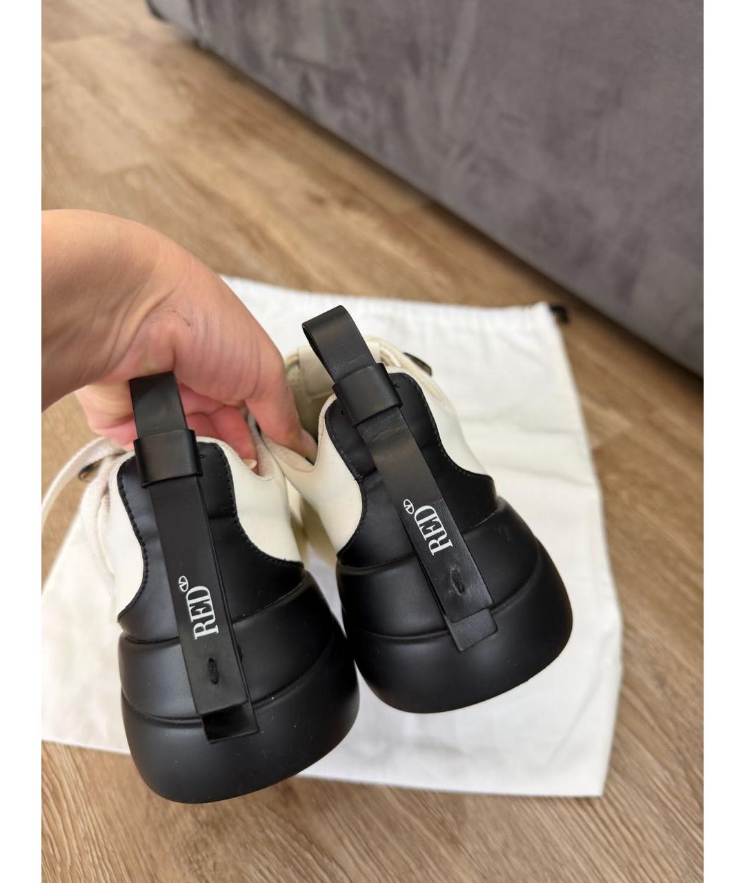 RED VALENTINO Белые кожаные кроссовки, фото 8