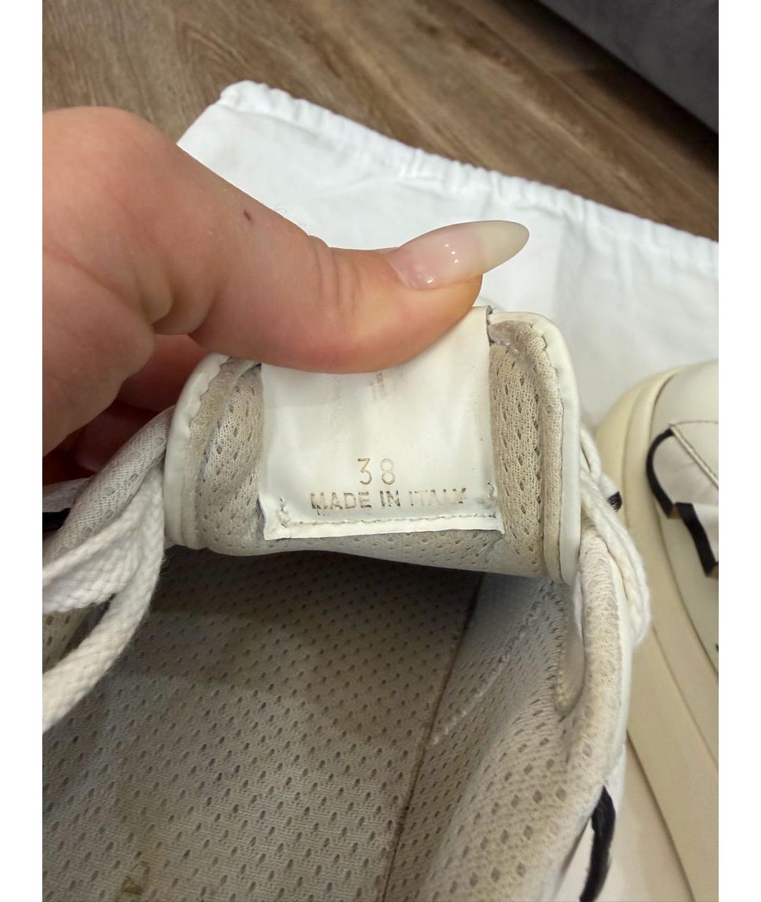 RED VALENTINO Белые кожаные кроссовки, фото 6