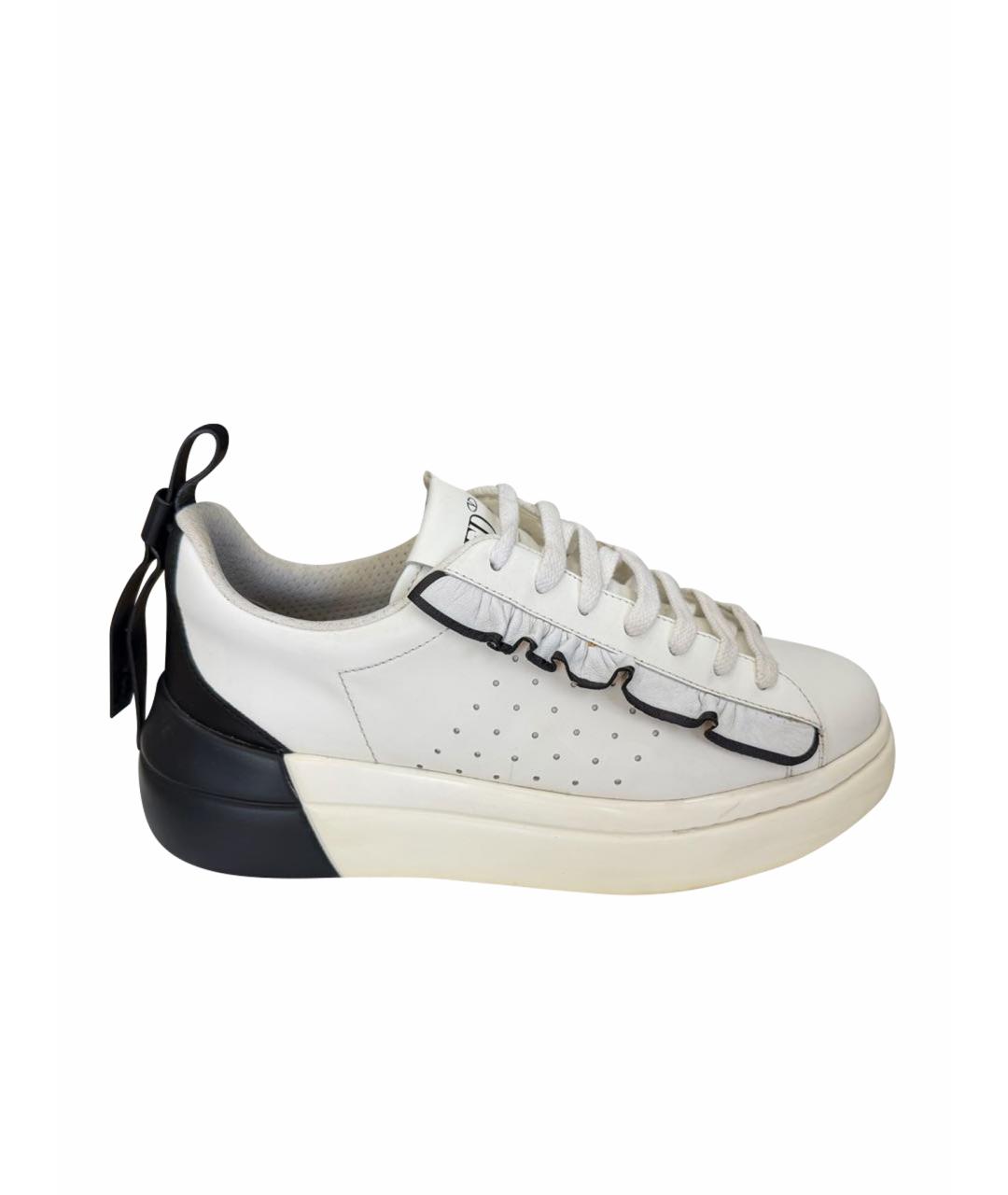 RED VALENTINO Белые кожаные кроссовки, фото 1