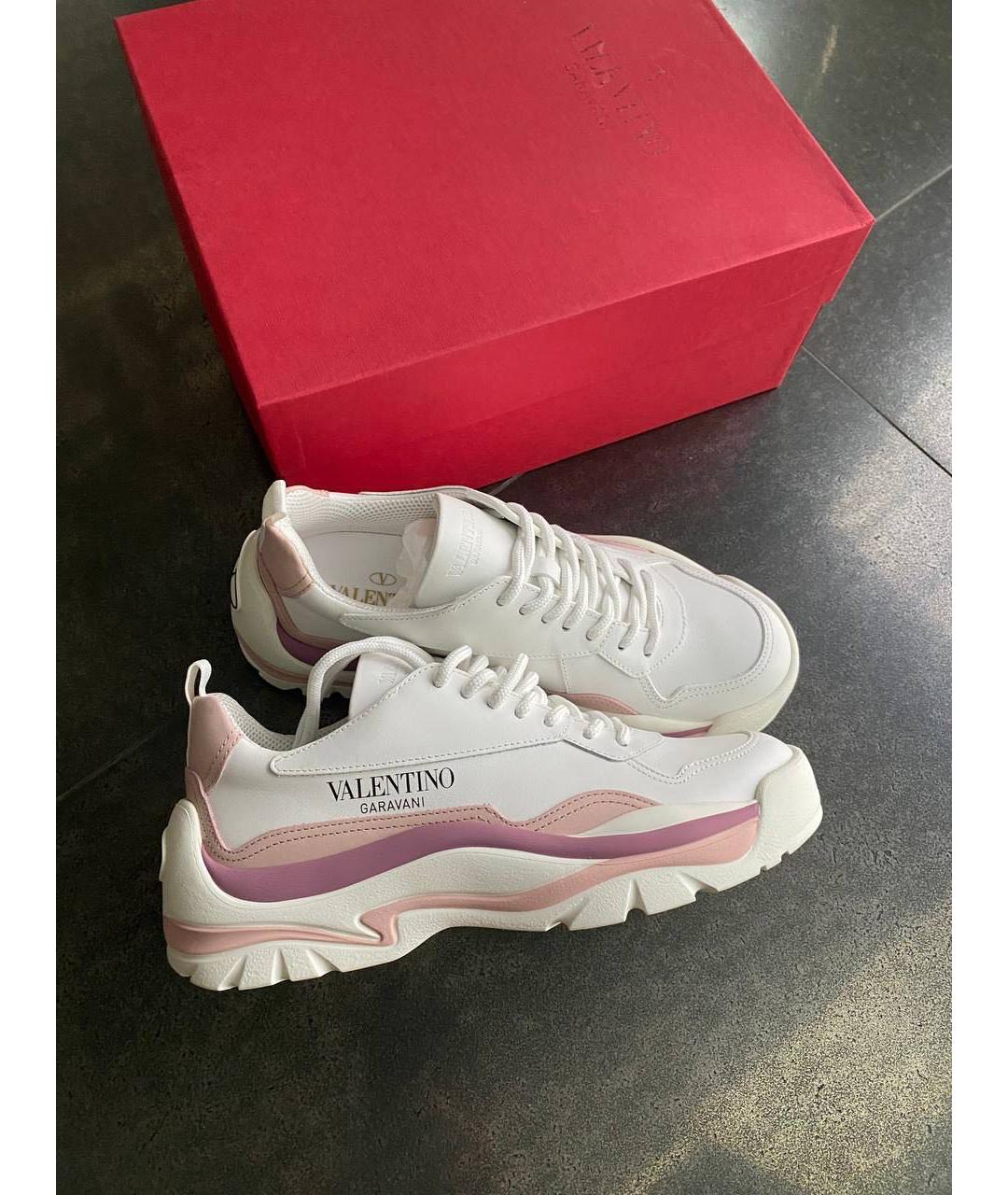 VALENTINO Белые кожаные кроссовки, фото 5
