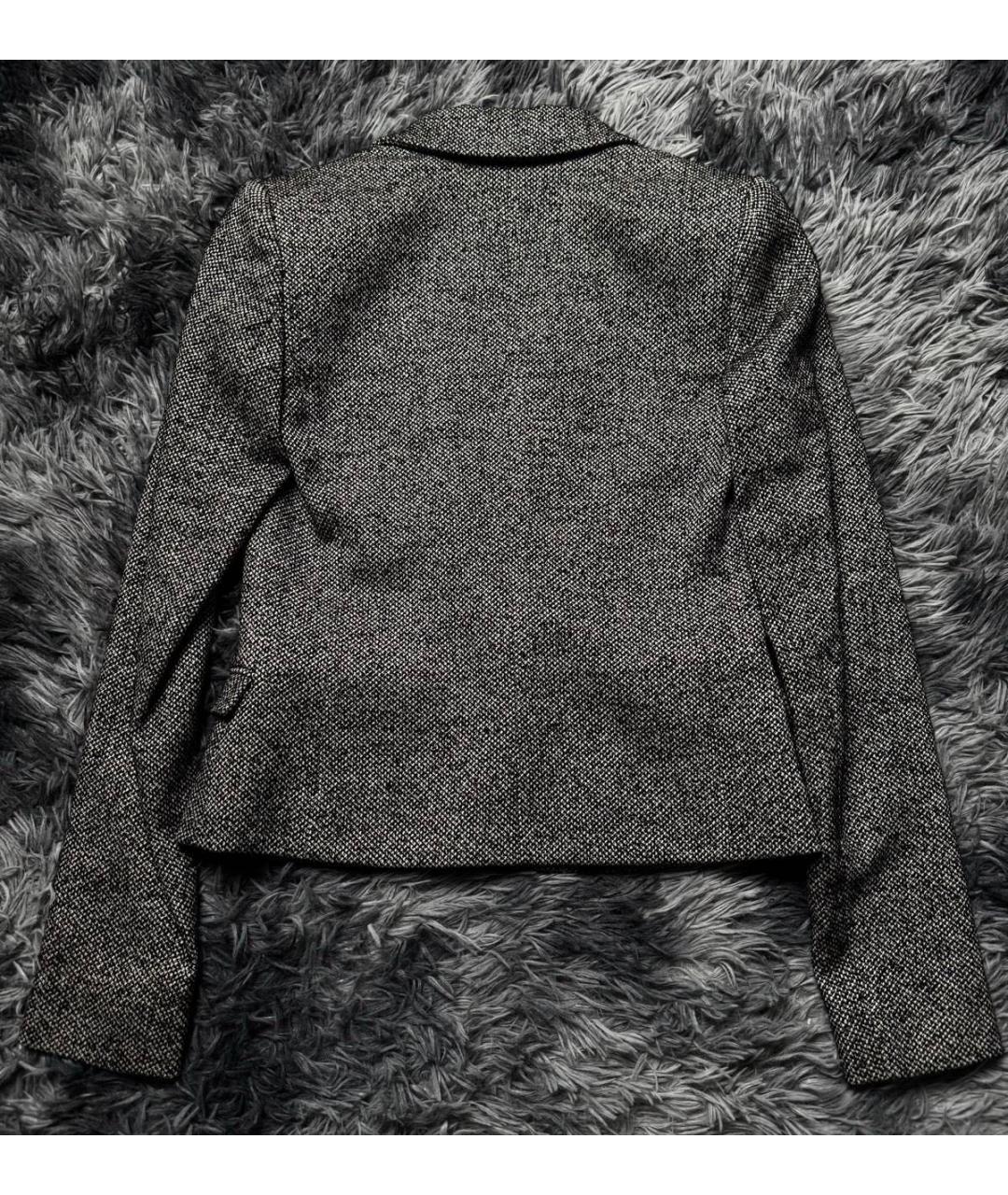 JUST CAVALLI Серый твидовый жакет/пиджак, фото 2