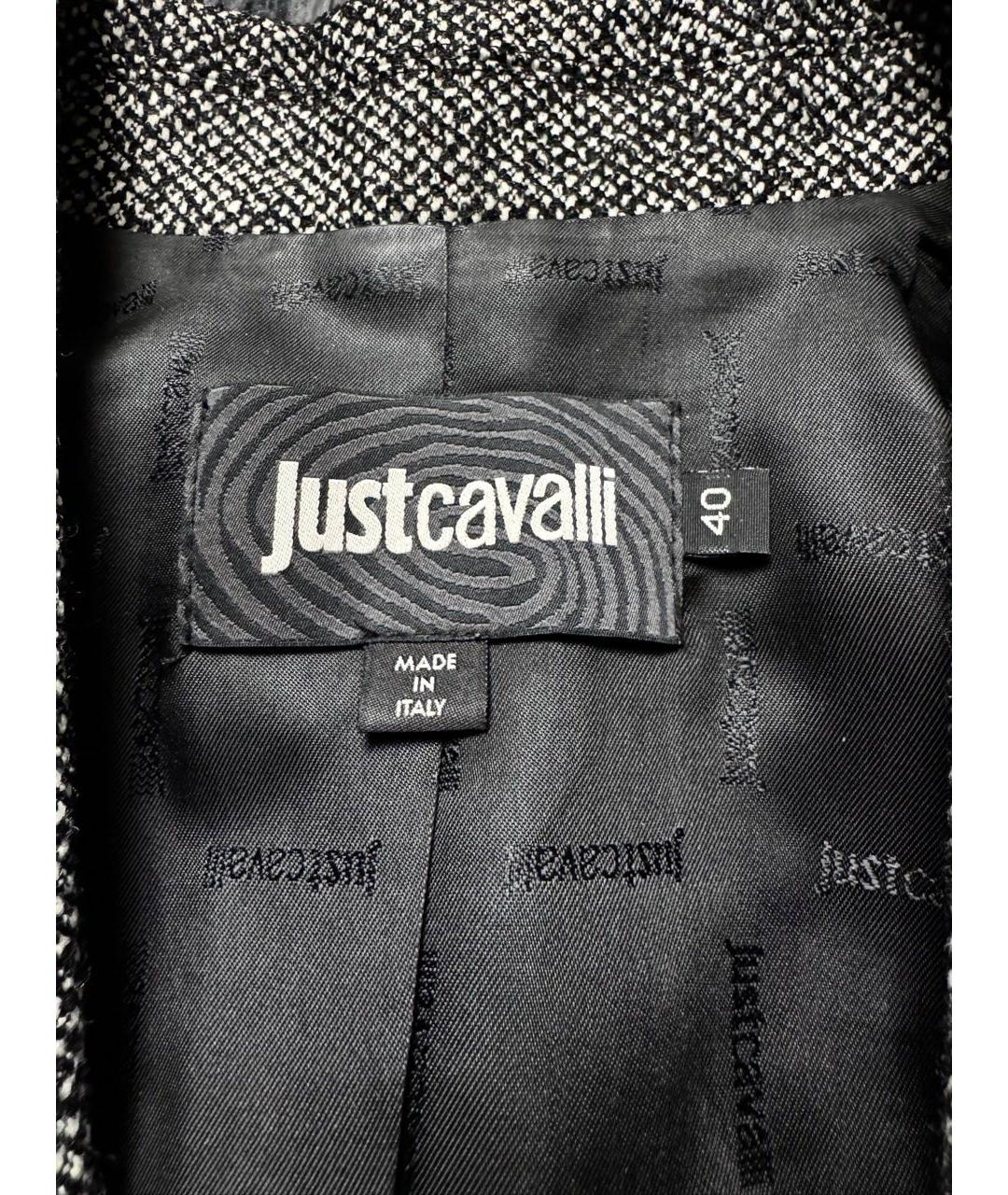 JUST CAVALLI Серый твидовый жакет/пиджак, фото 5