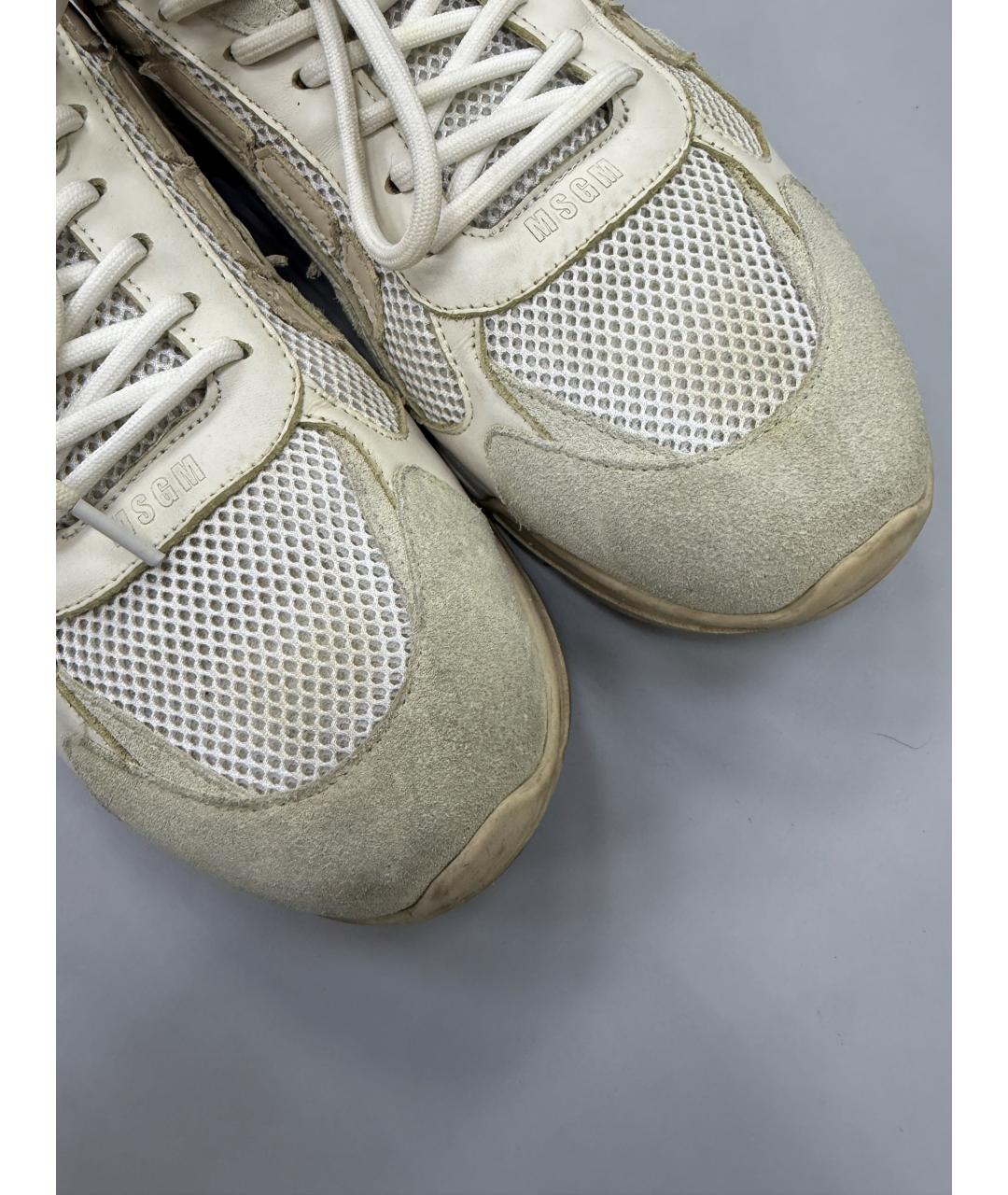 MSGM Бежевые низкие кроссовки / кеды, фото 8