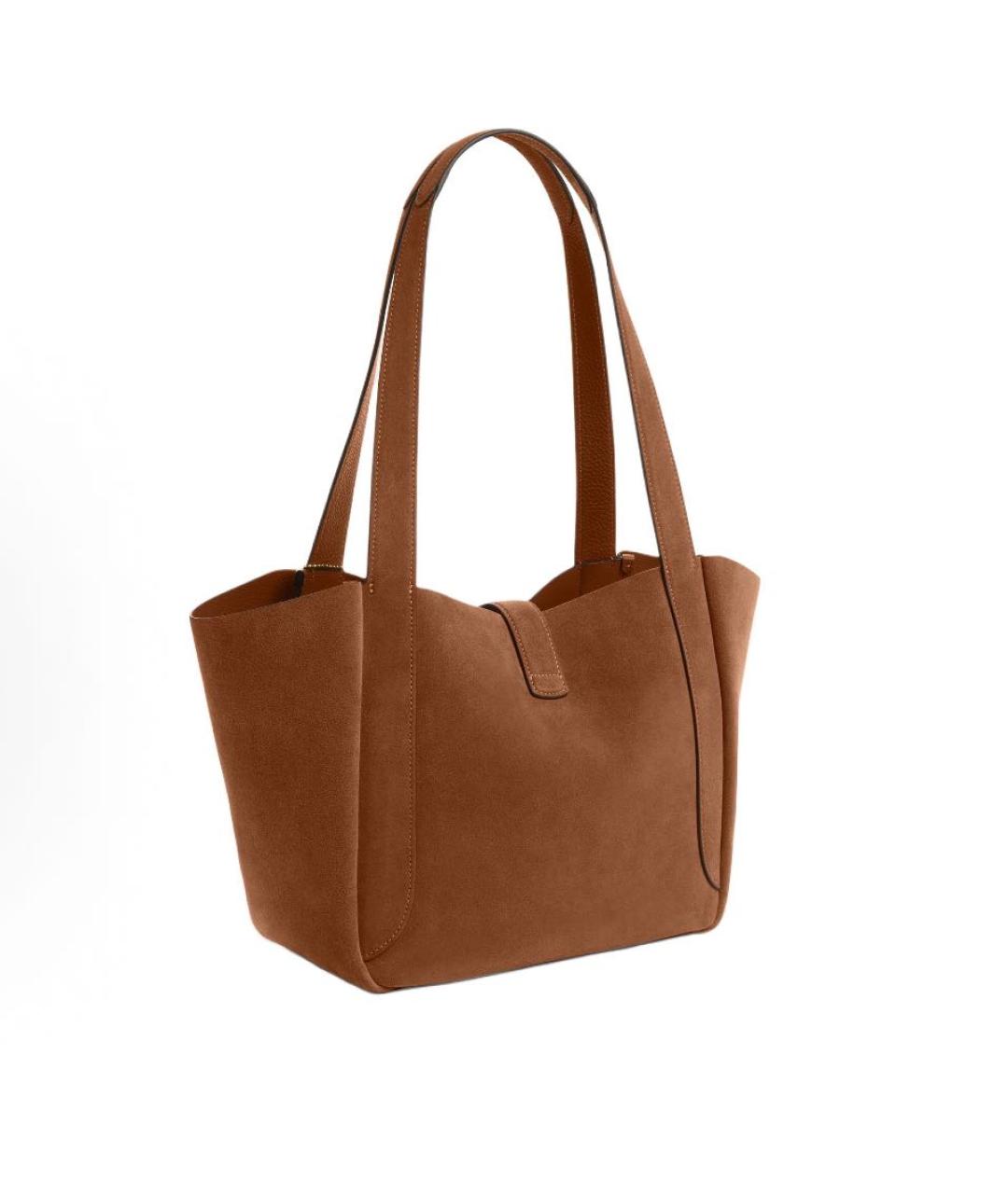 COACH Коричневая замшевая сумка тоут, фото 2