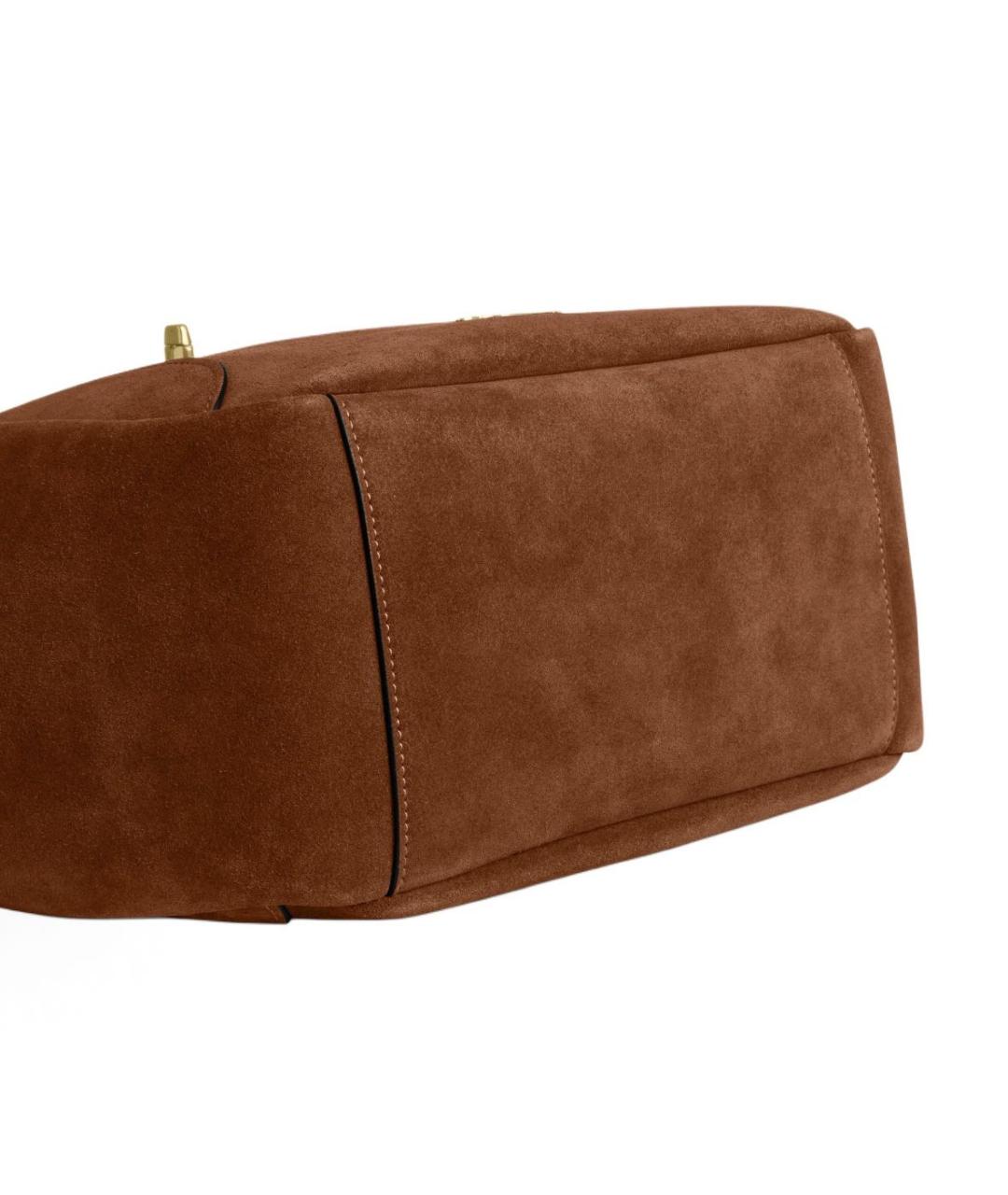 COACH Коричневая замшевая сумка тоут, фото 4