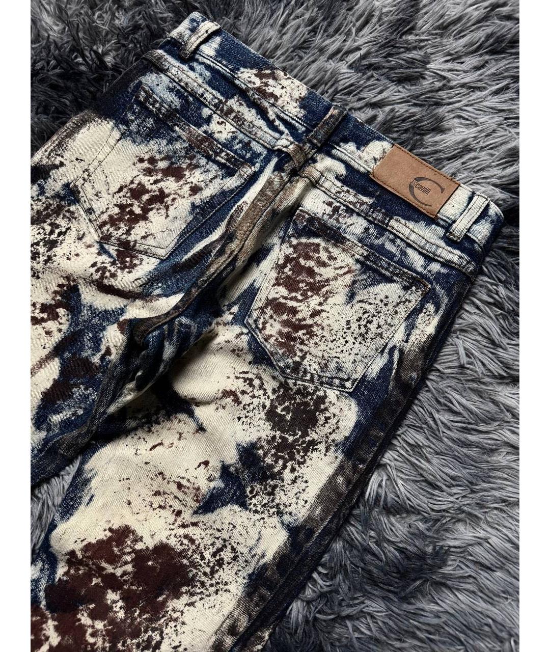 JUST CAVALLI Голубые хлопковые джинсы слим, фото 3