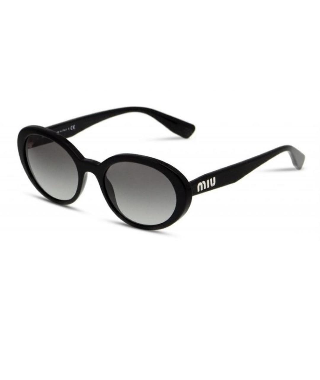 MIU MIU Черные пластиковые солнцезащитные очки, фото 7