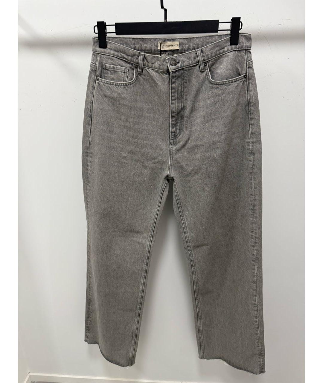 AUTENTIMENTS Серые хлопковые прямые джинсы, фото 7