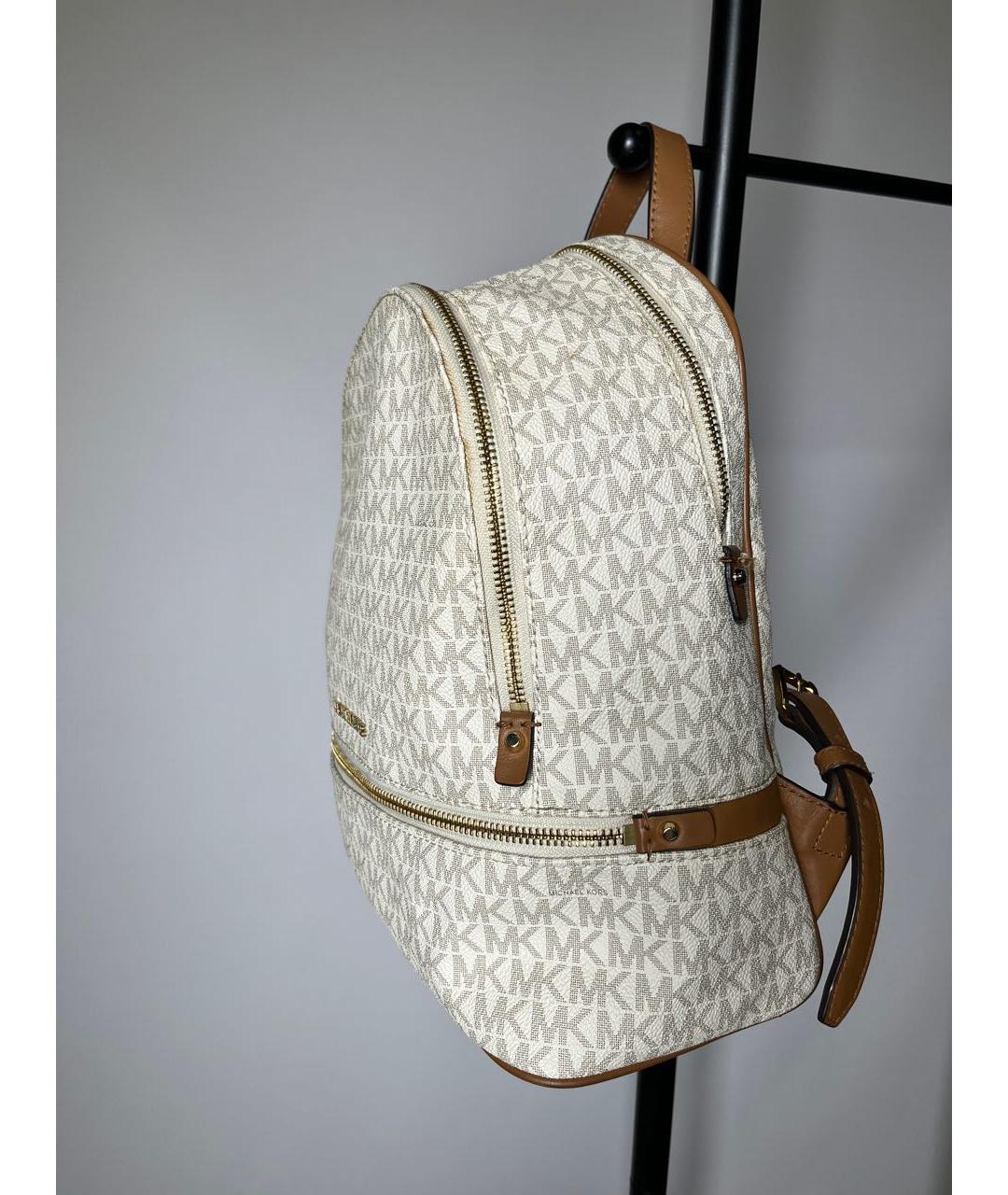 MICHAEL KORS Бежевый рюкзак из искусственной кожи, фото 6