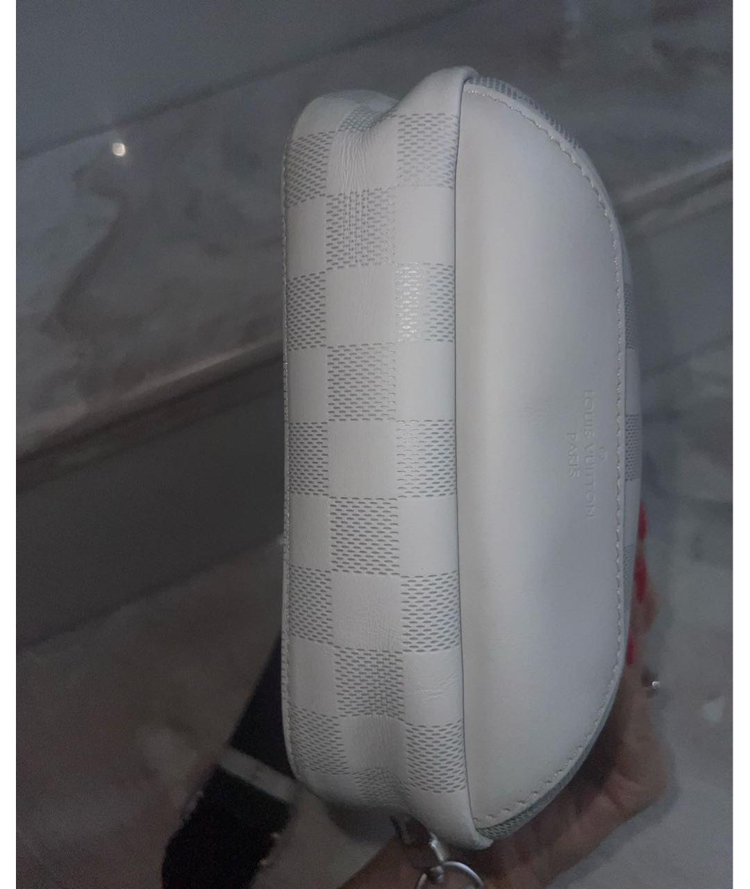 LOUIS VUITTON Белая кожаная сумка через плечо, фото 5