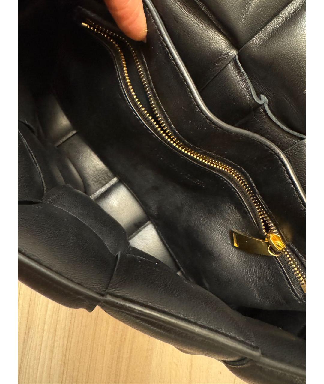 BOTTEGA VENETA Черная кожаная сумка через плечо, фото 8