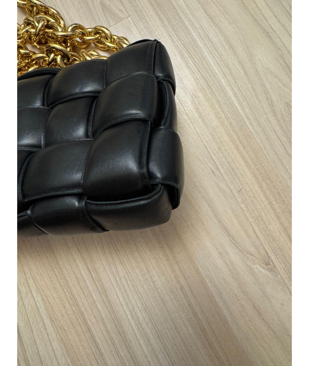 BOTTEGA VENETA Черная кожаная сумка через плечо, фото 5